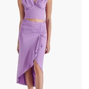 Steve Madden Janina Plunge Neck Jersey Top and skirt